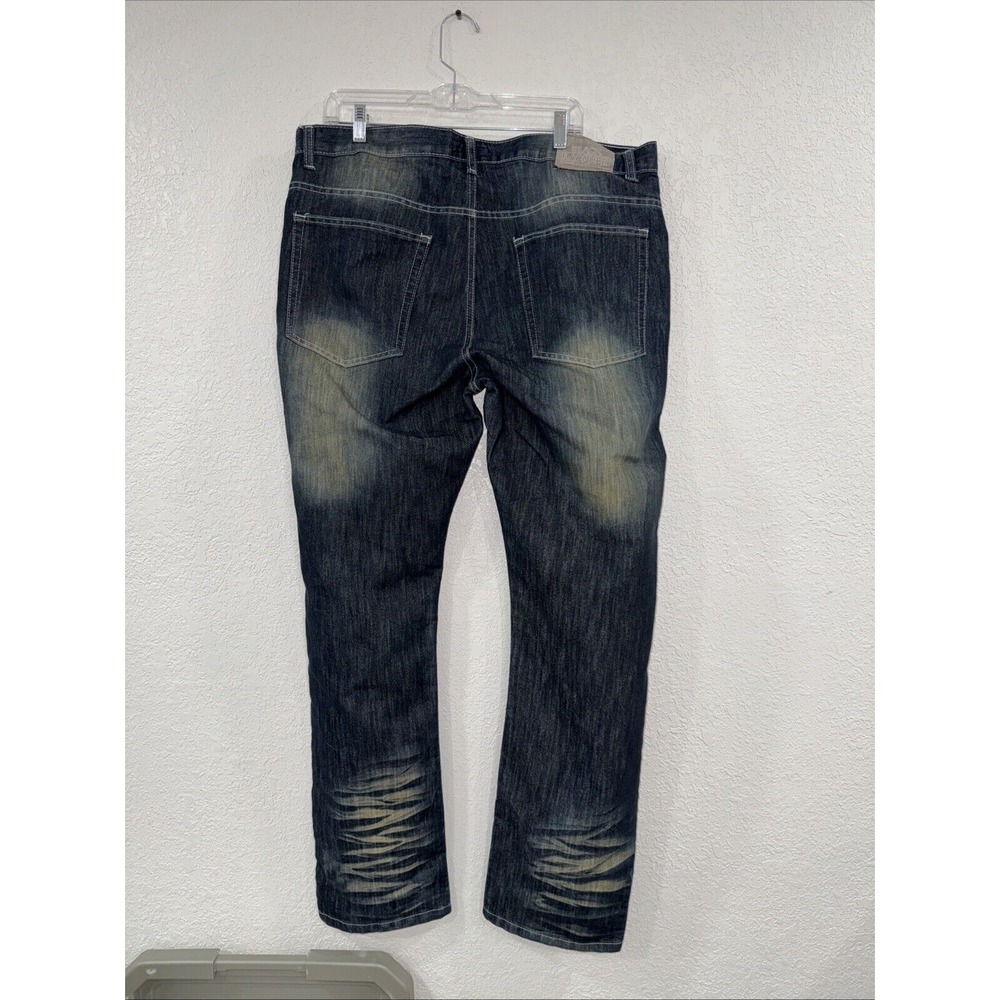 Black Lacquer Denim Dark Blue Jeans Mens Size 40